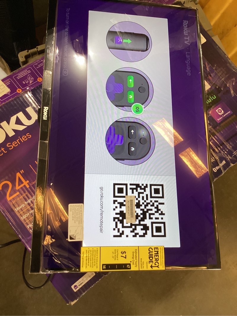Condition photo showing Good Condition for roku smart tv 2025 – 24-inch select series, 720p hd tv – roku tv with voice remote – flat screen led television with wi-fi for streaming live local news, sports, family entertainment