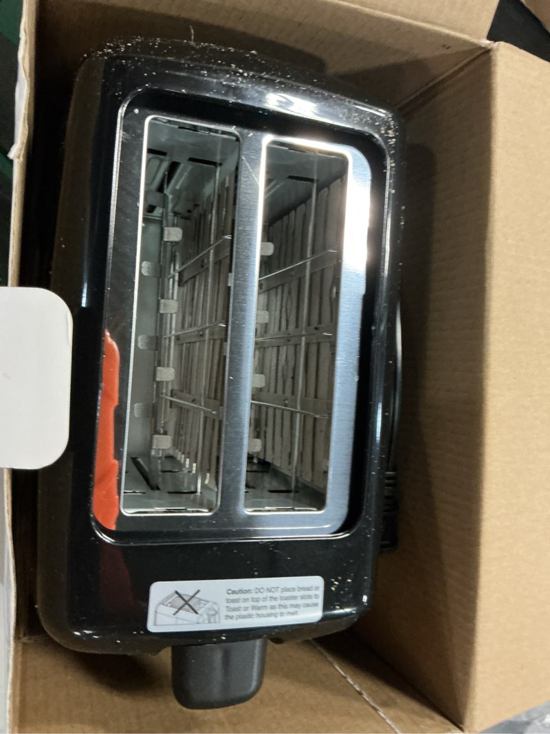 Condition photo showing Good Condition for elite gourmet 2-slice cool touch toaster – 6 browning levels, extra wide 1.25” slots for bagels & thick bread, cancel function, compact, etl certified, black 2 slice black