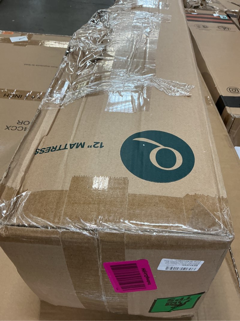 Condition photo showing New/Like New for zinus 12 inch queen green tea memory foam mattress [new version], fiberglass free, medium firm feel, zoned pressure relief, certified safe foams & fabric, mattress in a box white queen 12in small box