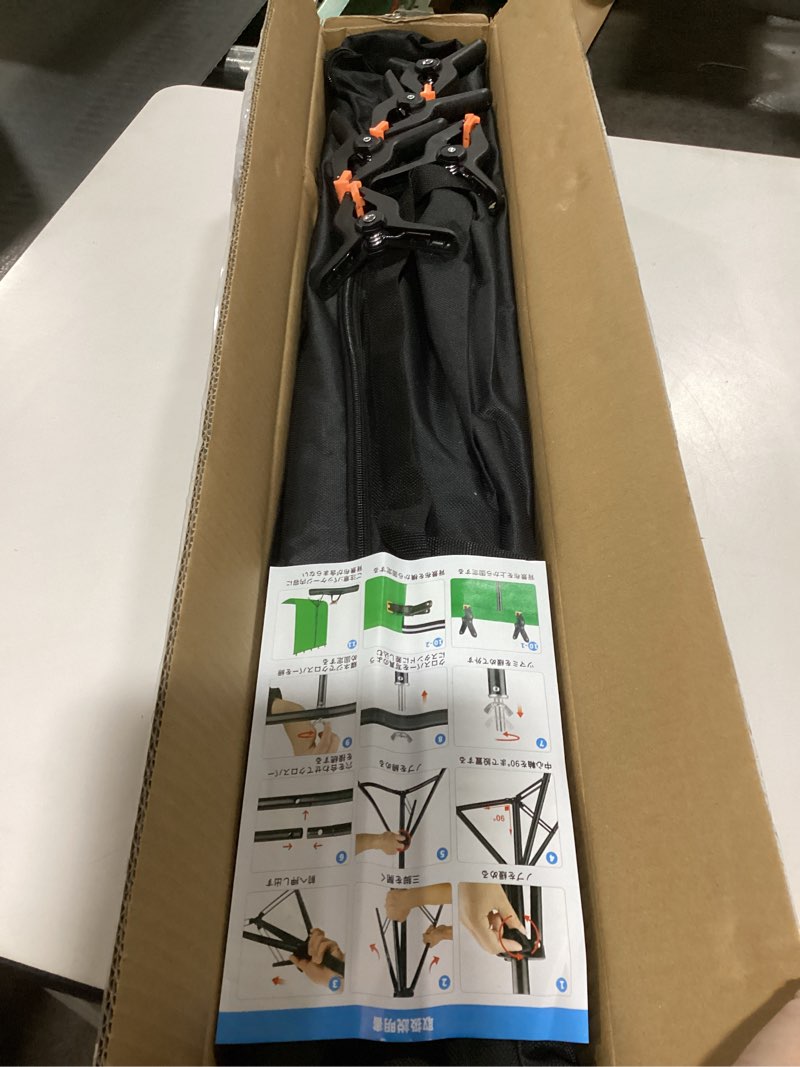 Condition photo showing Good Condition for HEMMOTOP Blue Green Screen Backdrop Kit, 2in1 7x5ft(HxW) Green Screen Stand for Streaming, 6.5x5ft(HxW) 2-Sided Reversible Blue Photo Background with Backdrop Stand for Photography, Zoom 7x5 ft Green/Blue