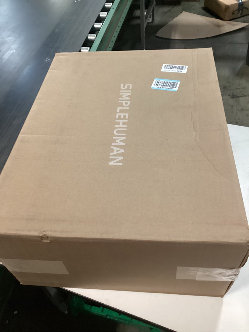 Condition photo showing New/Like New for simplehuman 40 Liter / 10.6 Gallon Slim Kitchen Step Trash Can With Secure Slide Lock, White Plastic