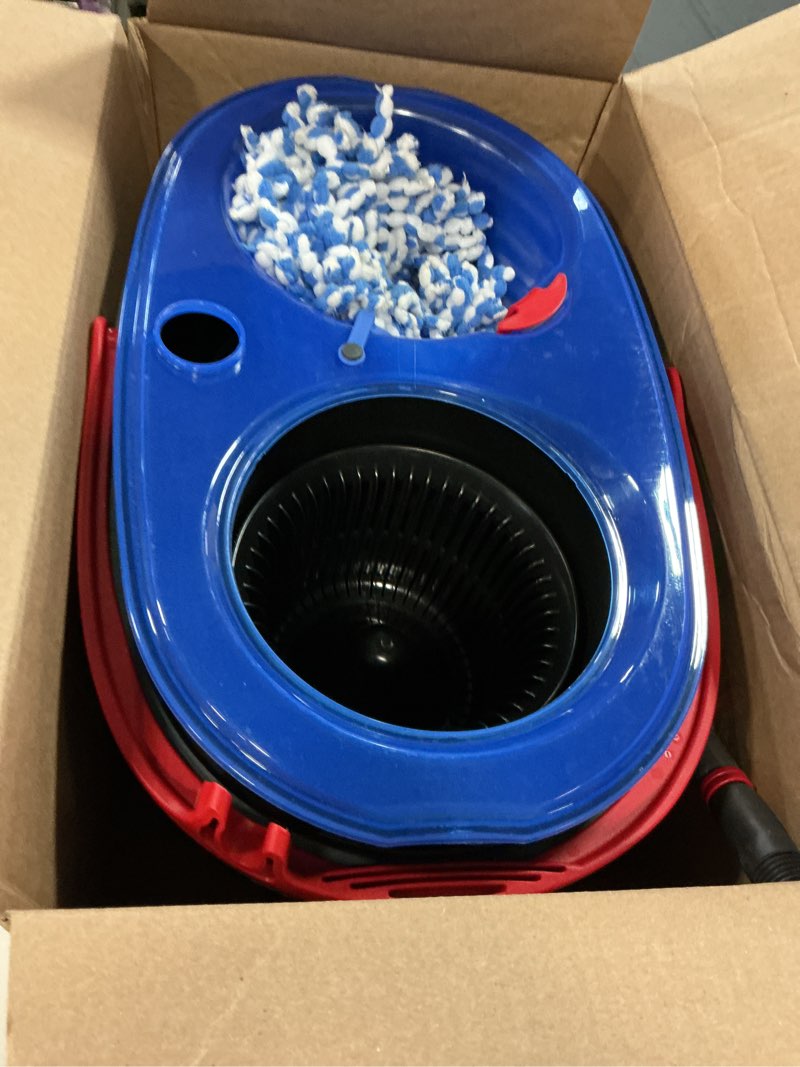 Condition photo showing As Is for O-Cedar RinseClean Spin Mop & Bucket System | Clean with Clean Water | Removes 99% of Bacteria Rinseclean Spin Mop & Bucket Cleaning System