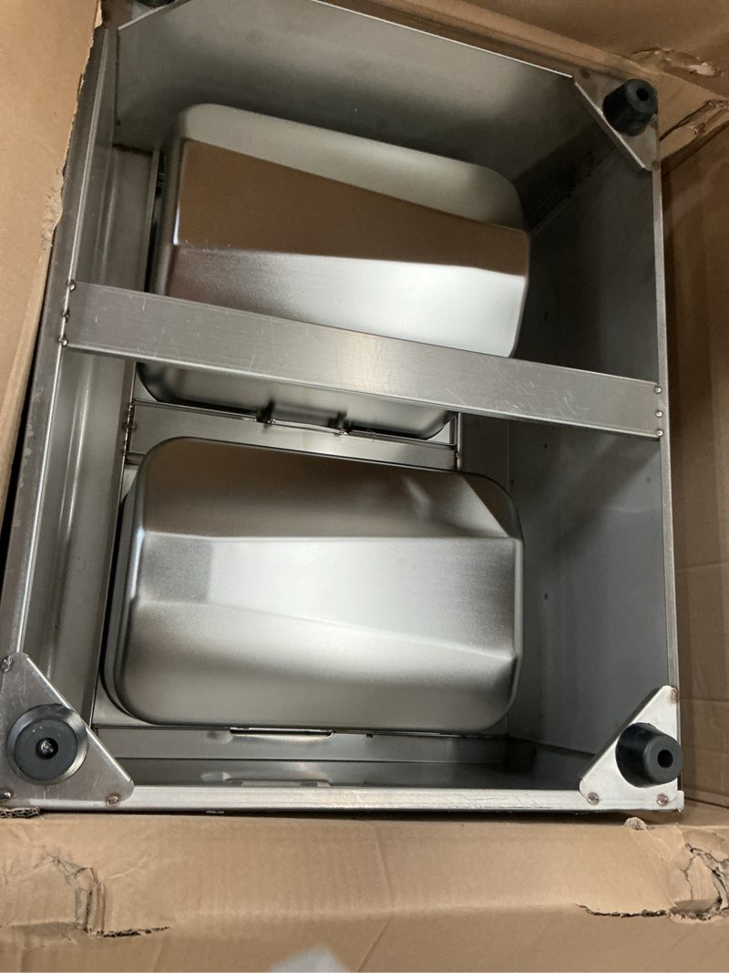 Condition photo showing Good Condition for 42.2QT Commercial Dual Tank Deep Fryer - 6000W Electric Stainless Steel Fryer with Baskets & Lids, Adjustable Temperature Control, Heavy-Duty Oil Fryer for Restaurants, Food Truck & Catering Double Fryer-42.3QT