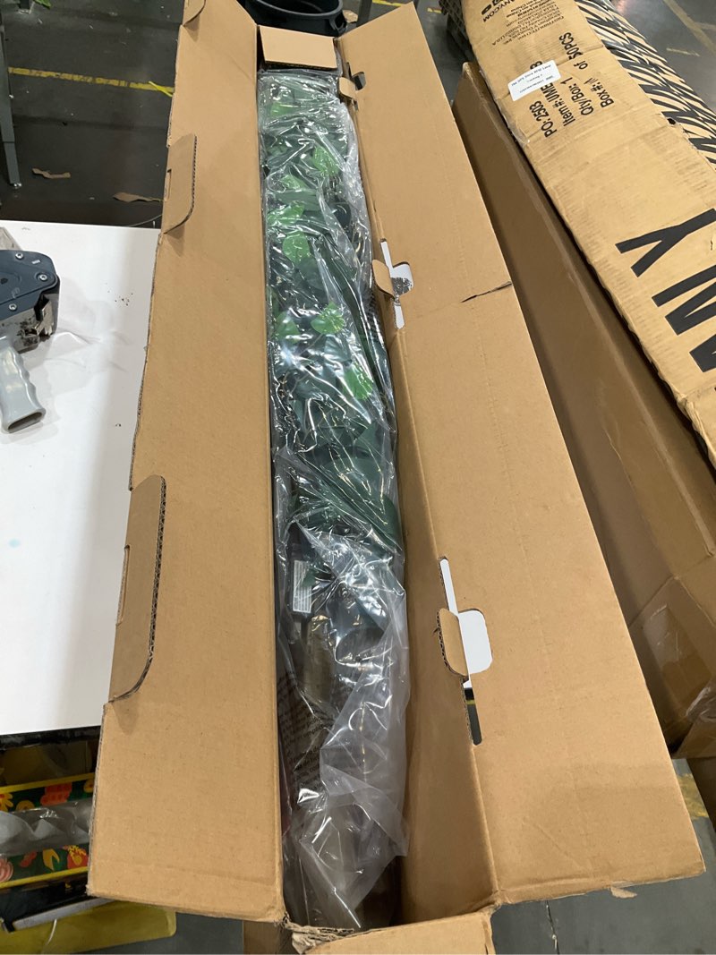 Condition photo showing Good Condition for litbloom lighted ficus tree 6ft 264 led fairy lights, artificial greenery tree with lights for home fireplace living room decoration inside