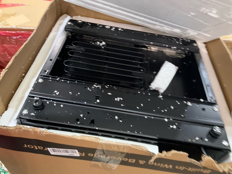 Condition photo showing As Is for wine and beverage refridgerator 