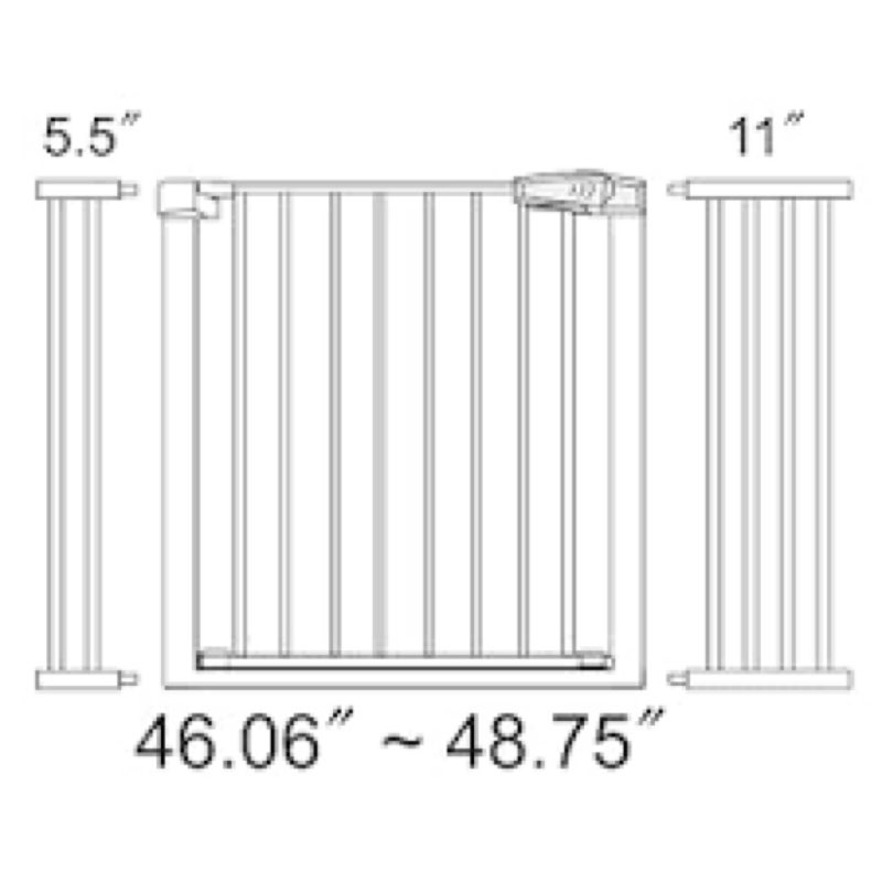 Cumbor Baby Safety Gate for Stairs & Doorway 29.7"-40.6"Wx30”H, 