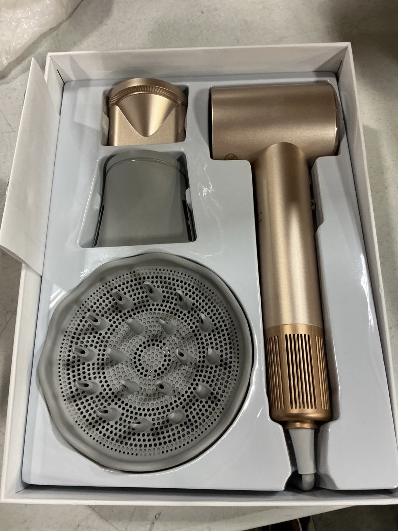 Condition photo showing Good Condition for diffuser hair dryer, grip-sensor on/off high-speed blow dryer for fast drying, ionic hair dryer 110000 rpm 1400w 200m for frizz reduce, low noise thermo-control for curly hair women pink