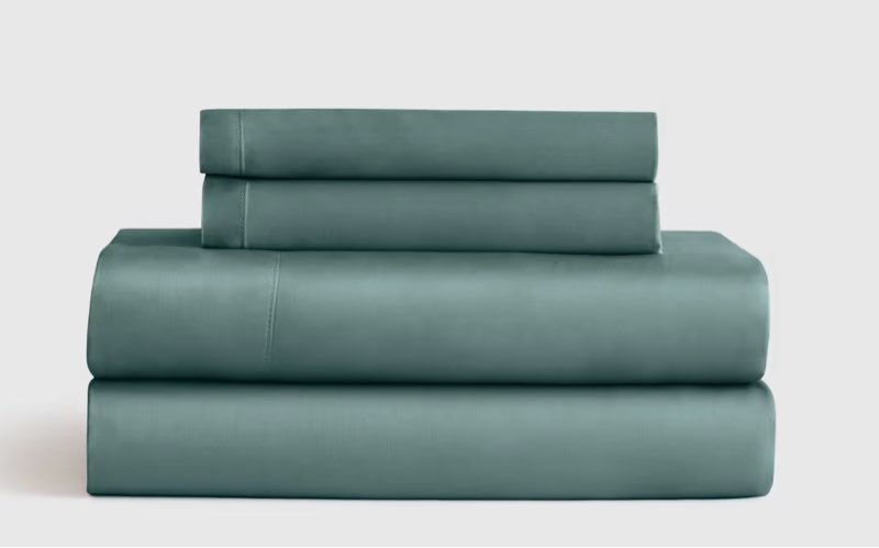 quince 100% viscose from organic bamboo queen sheet set ocean