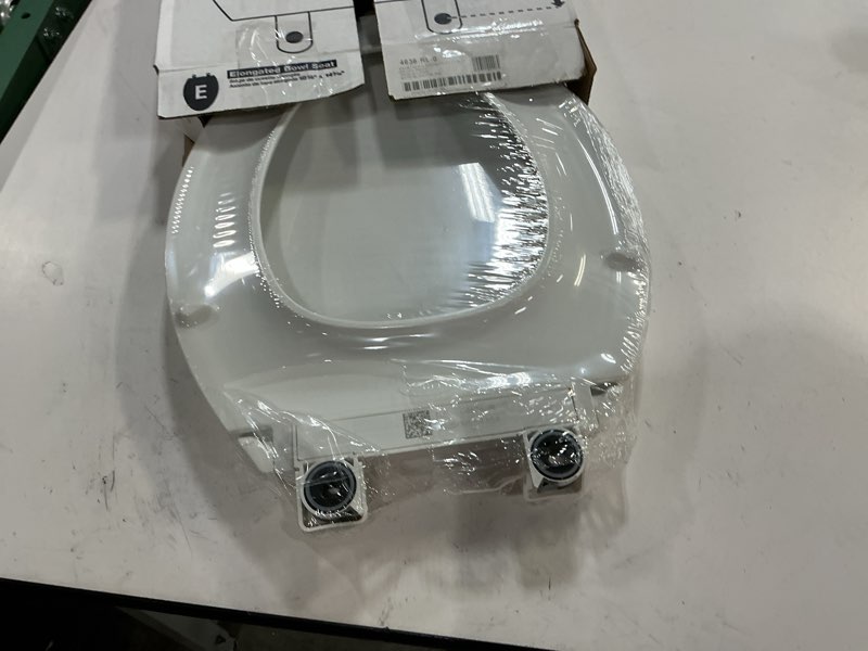 Condition photo showing Good Condition for kohler 4636-rl-0 cachet readylatch elongated toilet seat slow close, soft close toilet seat quiet lid, contoured grip-tight bumpers installation hardware, apartment essentials, white white elongated ready latch