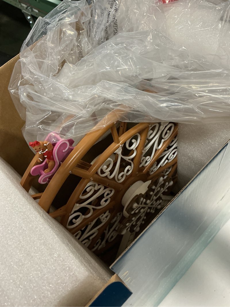 Condition photo showing As Is for Carole Towne Lighted Animated Musical Christmas Building