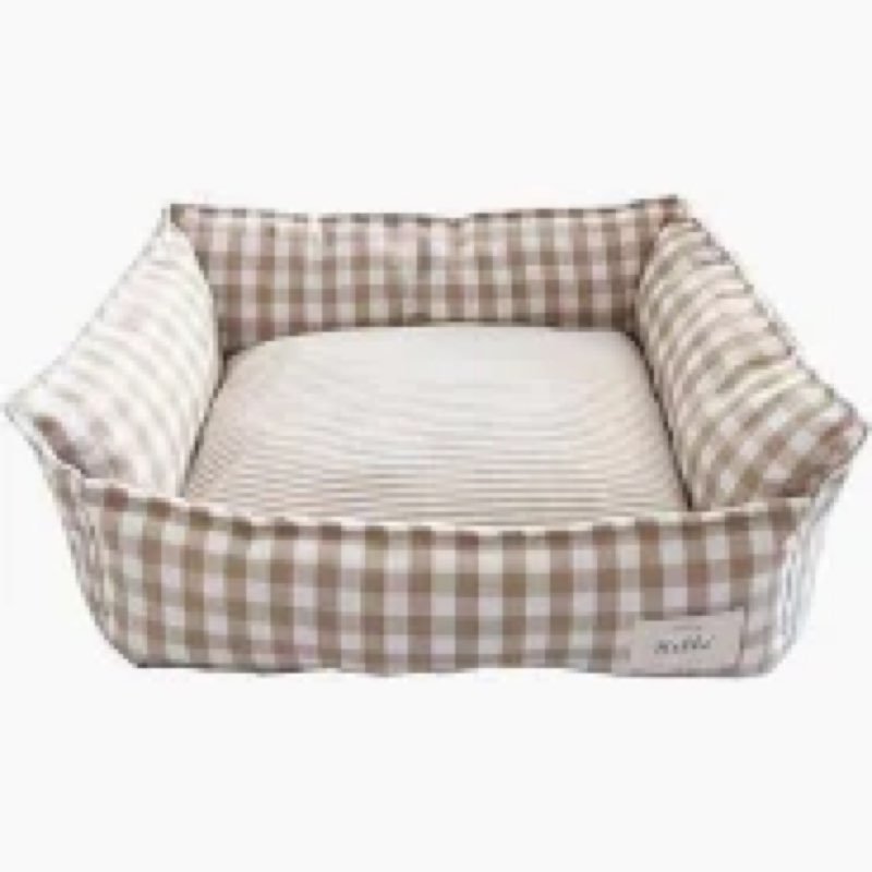 gingham dog bed with removable covers for small dogs rectangular all-season plaid dog bed gingham cu