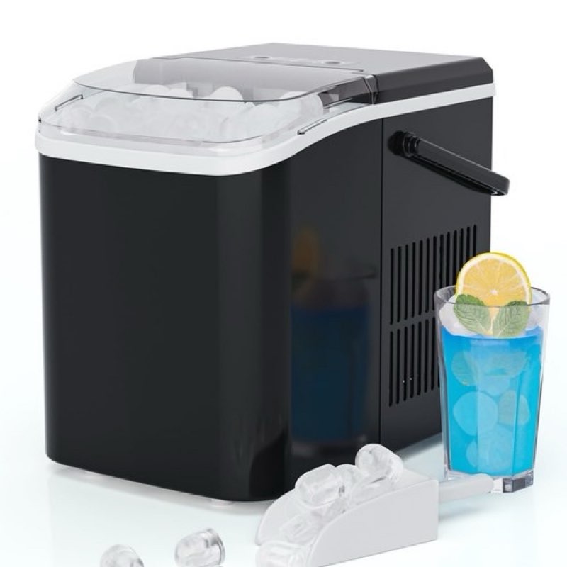 concetta zbj-pp10a-bk-hj portable ice maker machine, 26.5 lb/day ice, two ice