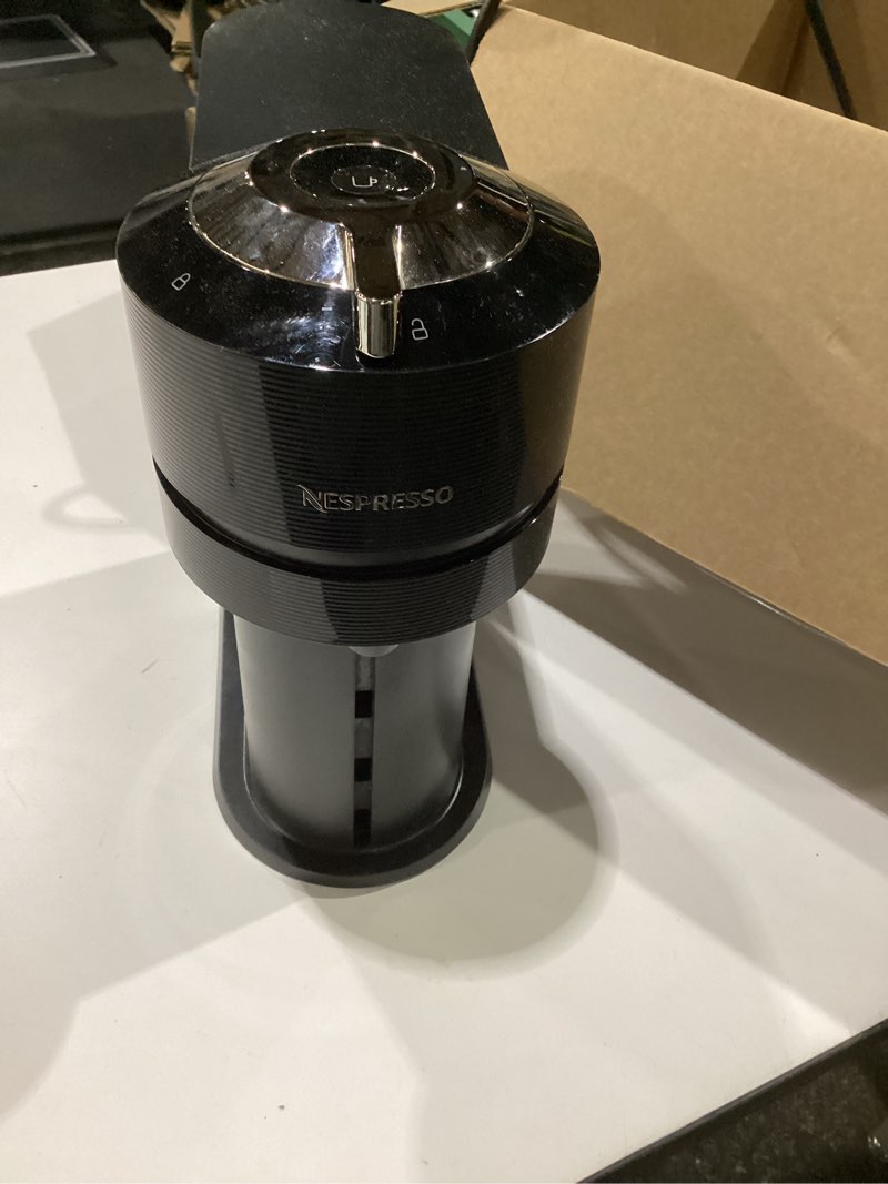 Condition photo showing As Is for nespresso vertuo next premium coffee and espresso maker by breville with aeroccino milk frother black machine + milk frother, not tested, used