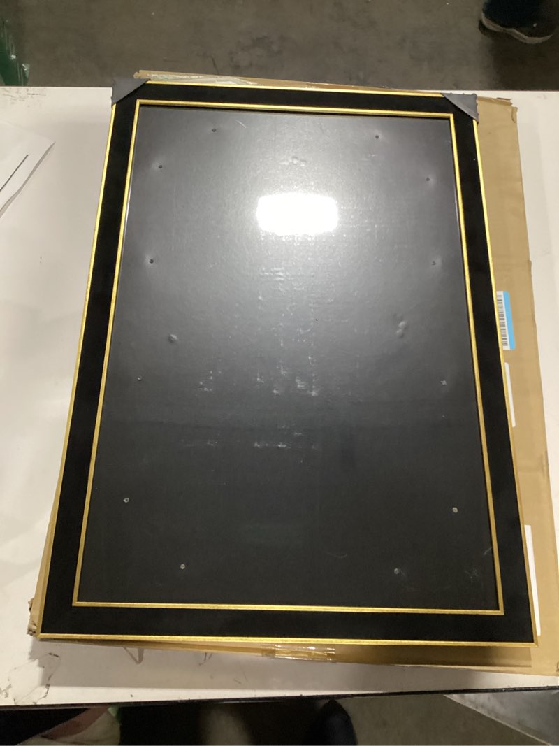 Condition photo showing As Is for (Similar to photo)Suede 16x24 Frame - Single Frame, Christmas Christmas Elegant Black 16 x 24 Poster Frame, 16x24 Picture Frame for Artwork Puzzles Photos and Movie Posters Black 16\" x 24\"