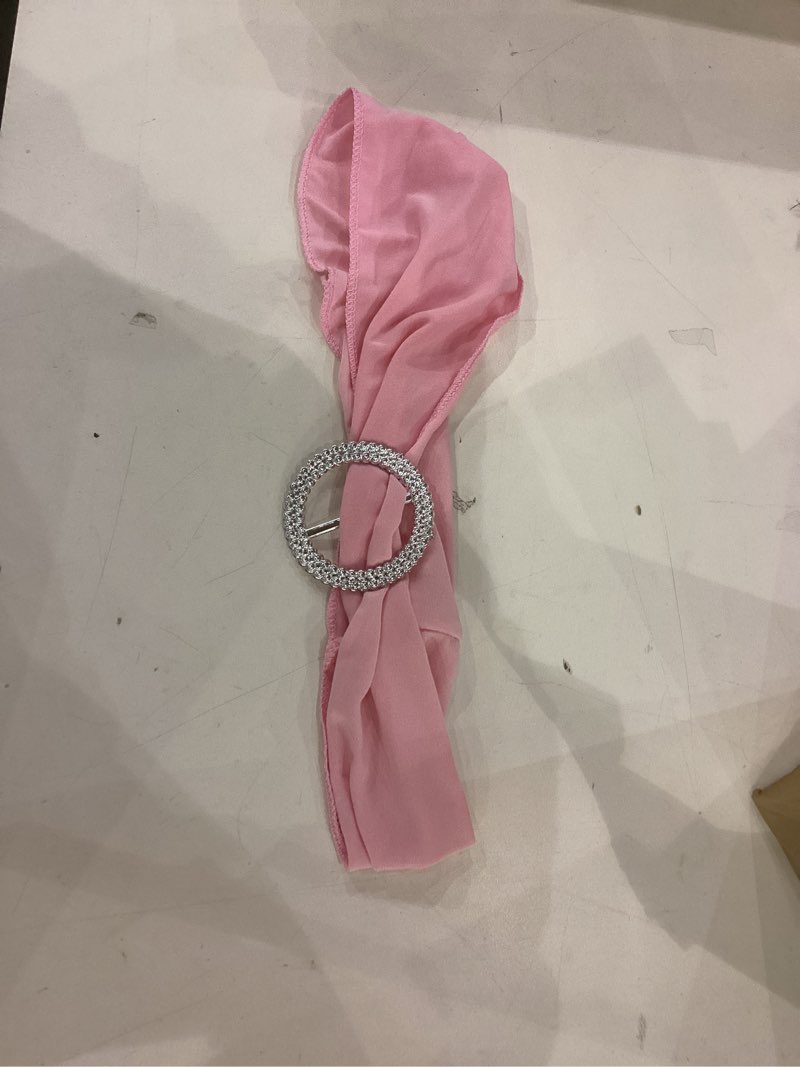 Condition photo showing As Is for Stretch Chair Sashes Macaron Colored Dining Spandex Chair Sashes Bands with Buckle for Wedding Event Fiesta Party Favor Ceremony Reception Banquet Mardi Gras Decoration