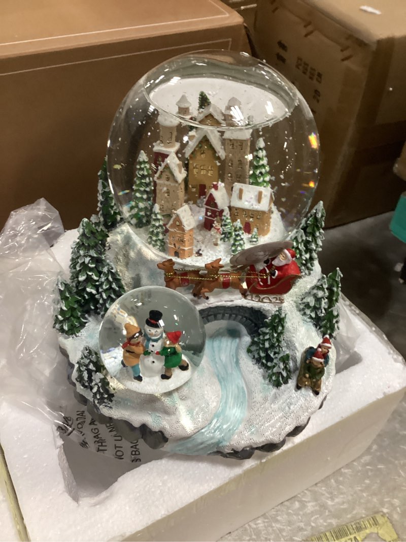 Condition photo showing New/Like New for Christmas Snow Globe, Snow Globe with Christmas Songs, Xmas Water Ball with Colorful Lights, Snow Globes with Christmas Spirit, Xmas Snow Globe with Xmas Gingerbread House, for Kids. Christmas House