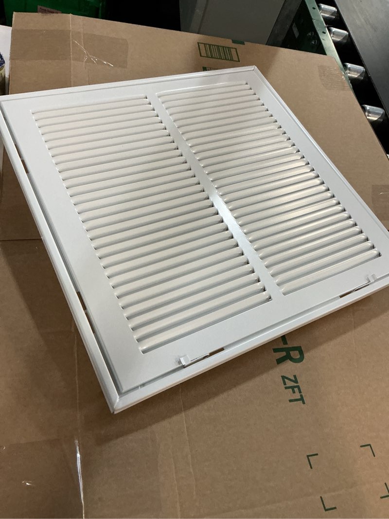 Condition photo showing Good Condition for EZ-FLO 14-in x 14-in Steel White Sidewall/Ceiling Return air filter grille