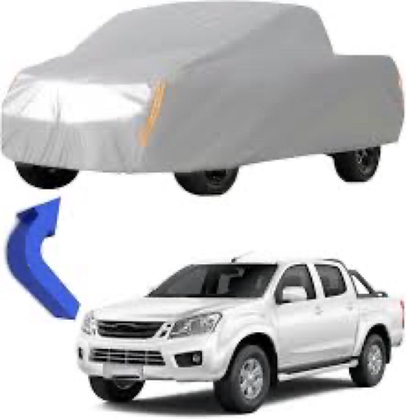 Full Coverage Car Cover All Weather Outdoor & Indoor Silver Pickup Truck Universal up to 210 L x 70 