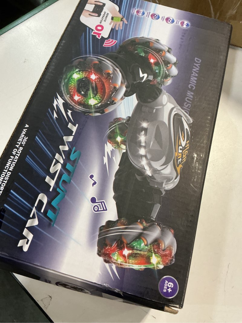Condition photo showing New/Like New for Terucle RC Cars, 2.4Ghz 4WD New Gravity Gesture Sensing Remote Control Car Toys, Stunt Twist Truck Toys for 6-12 yr Boys & Girls, RC Drift Car with Light Music Best Gift for Kids Age 7 8 9 10 11 yr Gray