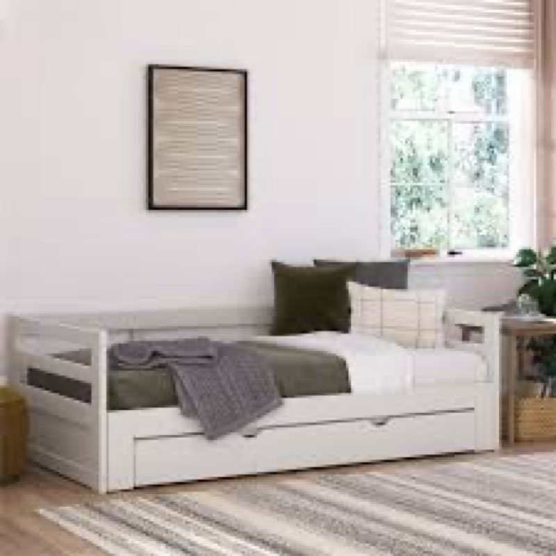 Emellie Twin to King Wood Daybed with Storage Drawer INCOMPLETE 