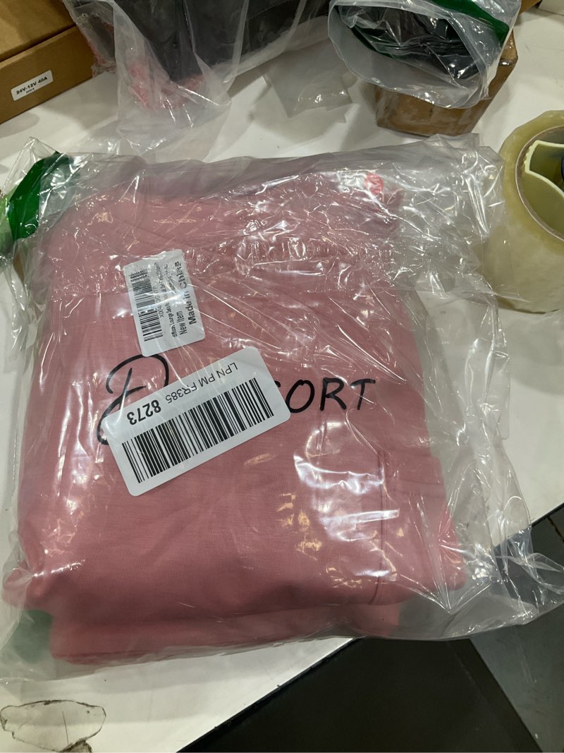 Condition photo showing Good Condition for difficort lounge sets for women 2 piece outfits summer casual tracksuit wide leg long pants vacation travel matching set pink medium