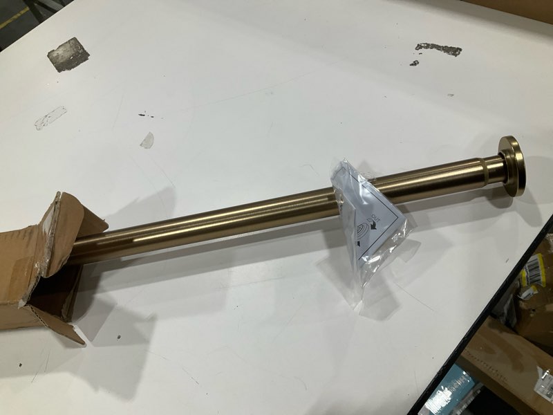 Condition photo showing Good Condition for ivilon tension curtain rod - spring tension rod for windows or shower, 36 to 54 inch. warm gold 36" to 54" warm gold