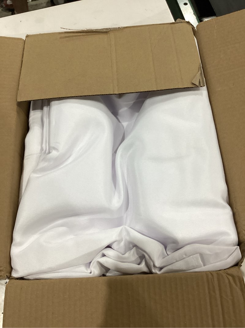 Condition photo showing As Is for Fitable White Tablecloths for Rectangle Tables, 6 Pack - 70 x 120 Inches - Reusable and Washable Table Clothes for 6-8 Ft Tables, Polyester Fabric Table Covers for Wedding, Party, Banquet White 70x120 In, 6 Pack