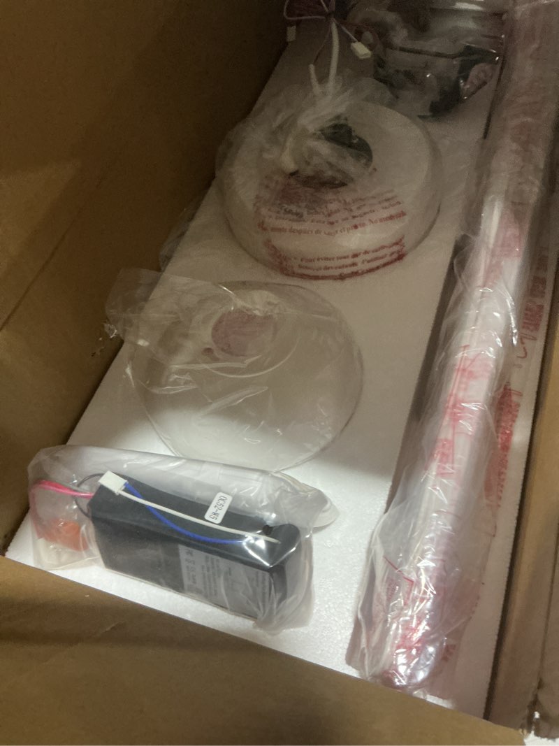 Condition photo showing Good Condition for ocioc Ceiling Fans with Lights, 52 inch White Ceiling Fan with Light and Remote Control, 3CCT, Quiet DC Motor, 5 Blades Modern Ceiling Fan for Living Room Indoor/Covered Outdoor White 52-inch Standard