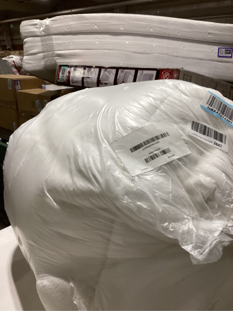 Condition photo showing New/Like New for Ultra Soft Coral Fleece King Size Mattress Topper, No Compression Plush Thick Pillow Top Mattress Pad with Deep Pocket, Winter Warm Cozy Bed Topper Cover for Back Pain Relief White King