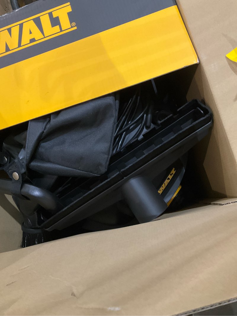 Condition photo showing As Is for dewalt stealthsonic quiet 12-gallon 5.5-hp corded wet/dry shop vacuum with accessories included