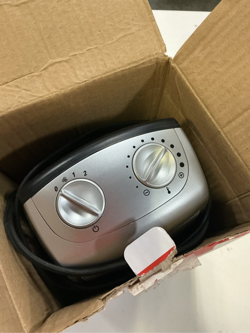 Condition photo showing Good Condition for lasko desktop electric ceramic space heater with adjustable thermostat, 2 heat settings and fan only mode, 9.2 inches, silver, 754200 9.2 inches - non-oscillating