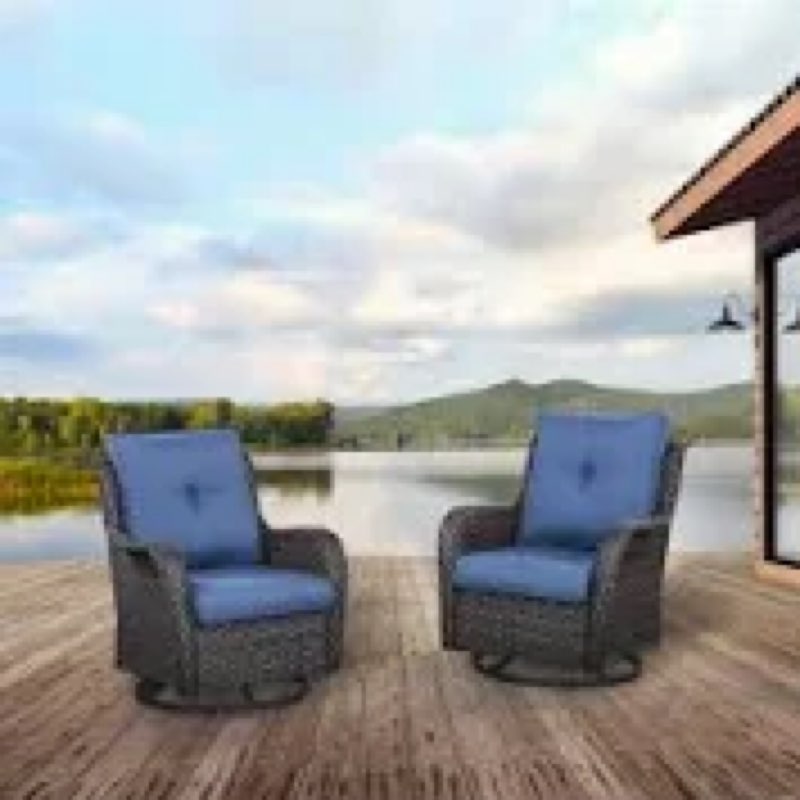 Wicker Rattan Swivel and Gliding Patio Wicker Chairs