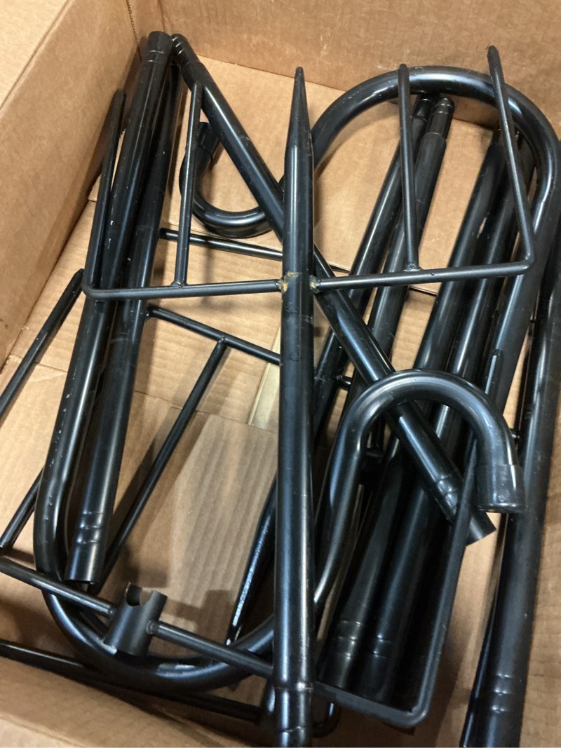 Condition photo showing As Is for 2 Pack String Lights Pole Light Pole Shepherd Hook Adjustable Shepherd Rod Hook for Outdoor Lighting Patio Lights Solar String Lights