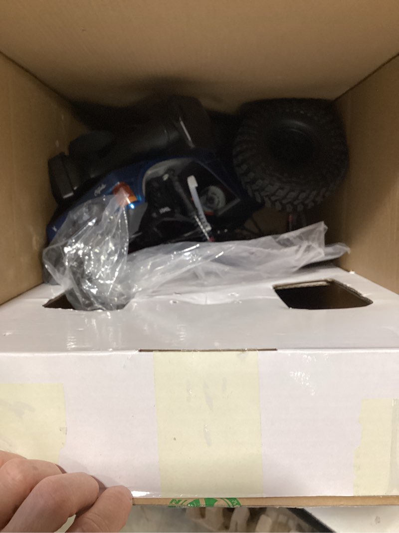 Condition photo showing As Is for axial rc truck 1/10 scx10 iii coyote 4x4 rtr brushed rock crawler, blue, axi-2036t2 (battery and charger not included)