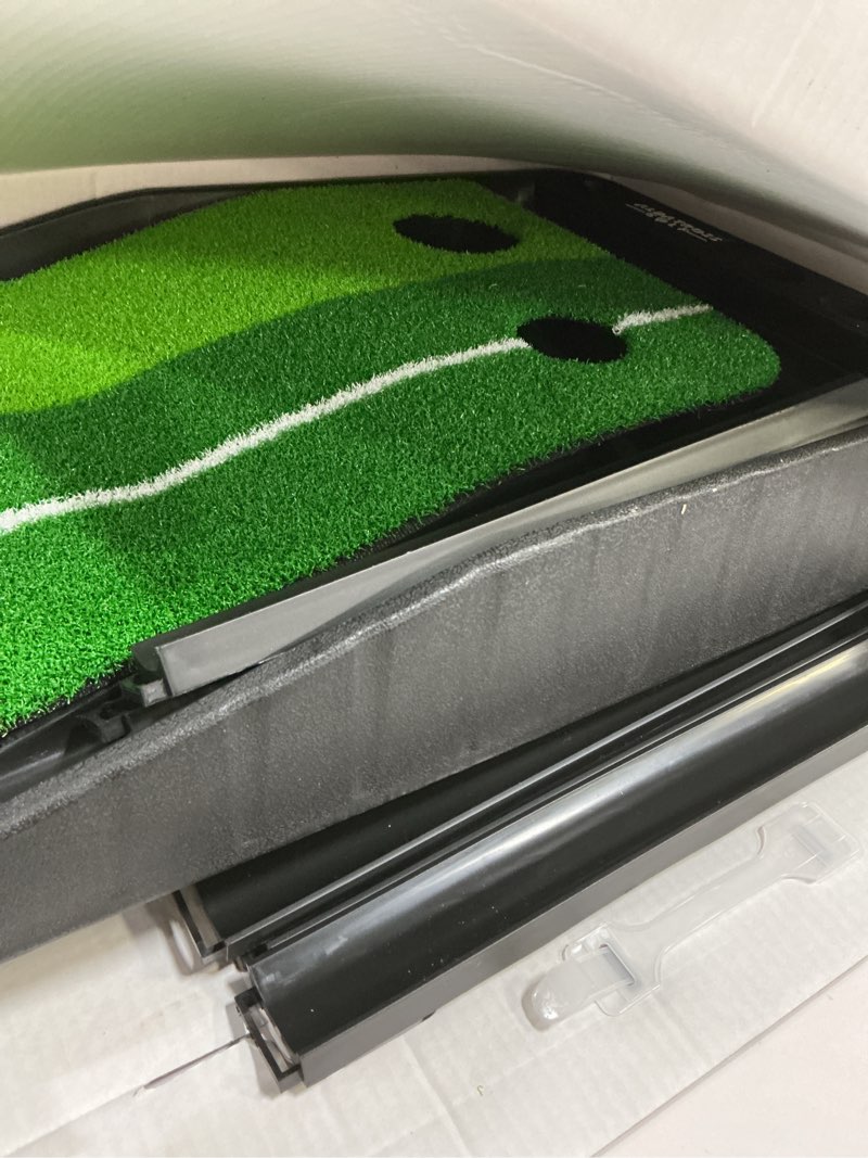 Condition photo showing Good Condition for Fitvids Premium Automatic Ball Return Golf Putting Mat, Portable Indoor Golf Practice Green with Alignment Guide & Solid Base, Ideal for Home or Office and Golfers, Regular
