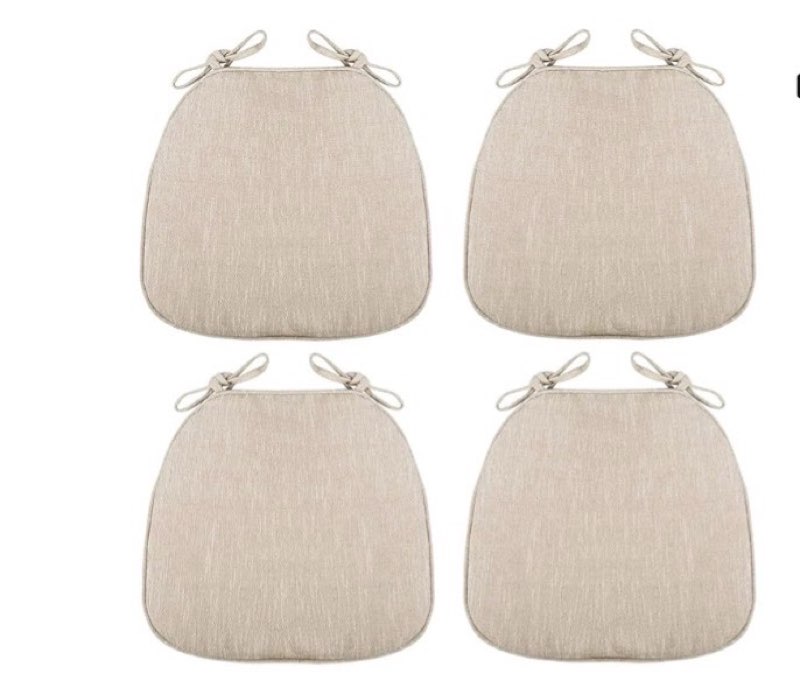 (similar to stock photo) chair cushions for dining chairs,seat cushions with ties for kitchen chairs, chair pads for dining room,1/2/4 packs non-slip seat cushion (color : beige, size : 43 * 41cm(4packs))