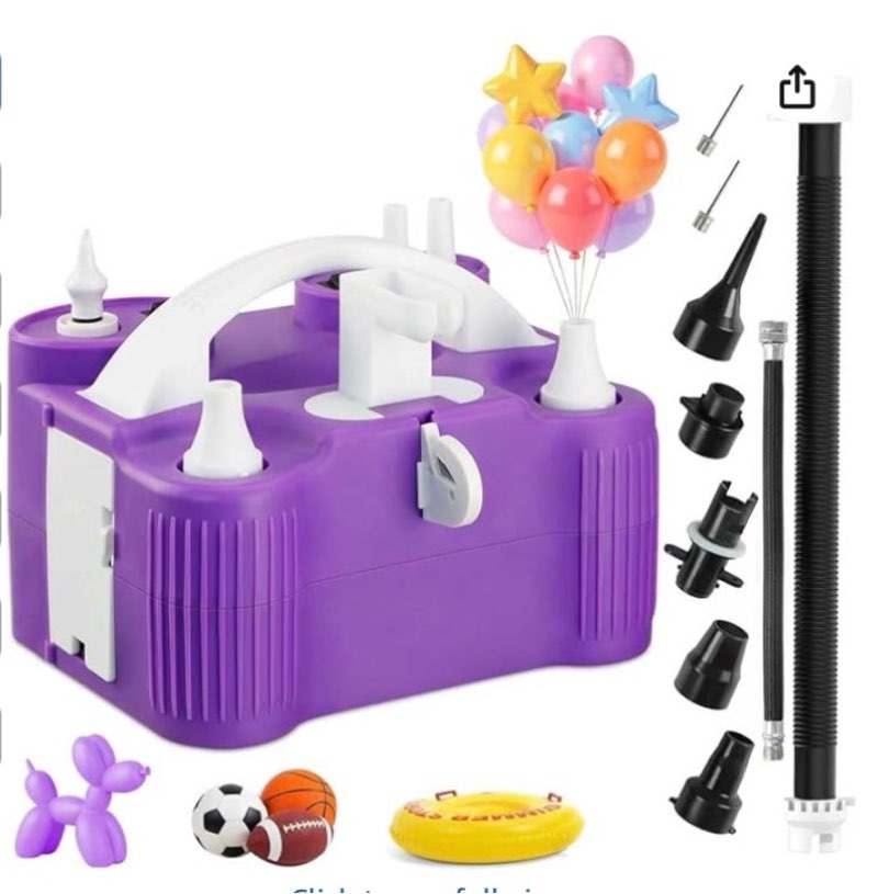 4-in-1 electric balloon pump for all balloons,portable dual nozzle 600w air pump for balloons,high p