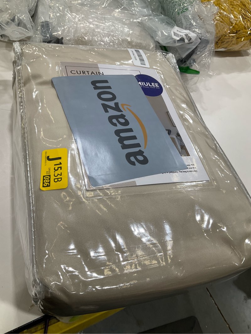 Condition photo showing item condition for miulee cream beige velvet curtains 108 inches long 2 panels - luxury pinch pleated room darkening window drapes for bedroom living room thermal insulated super soft, back tab rod pocket elegant decor cream 52"w x 108"l (pack of 2)