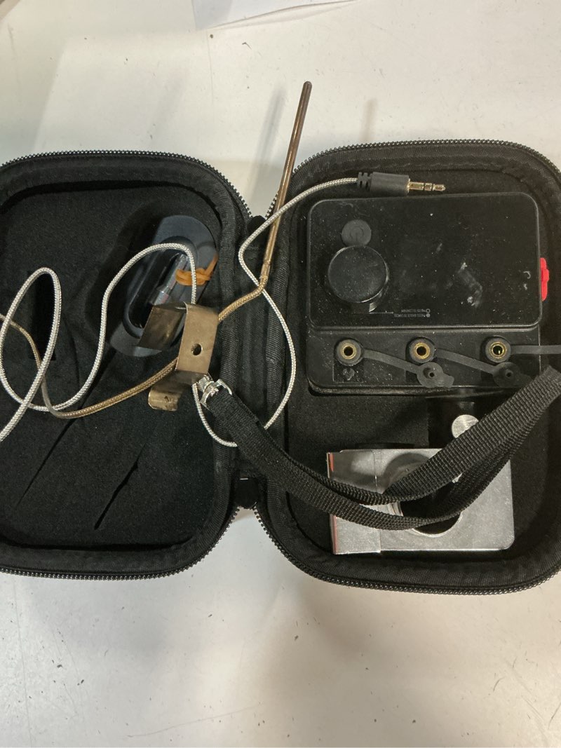 Condition photo showing As Is for bluetooth bbq temperature controller, automatic smoker fan grill thermometer for big green egg, kamado joe, primo, vision grill, akorn kamado (external power source required)