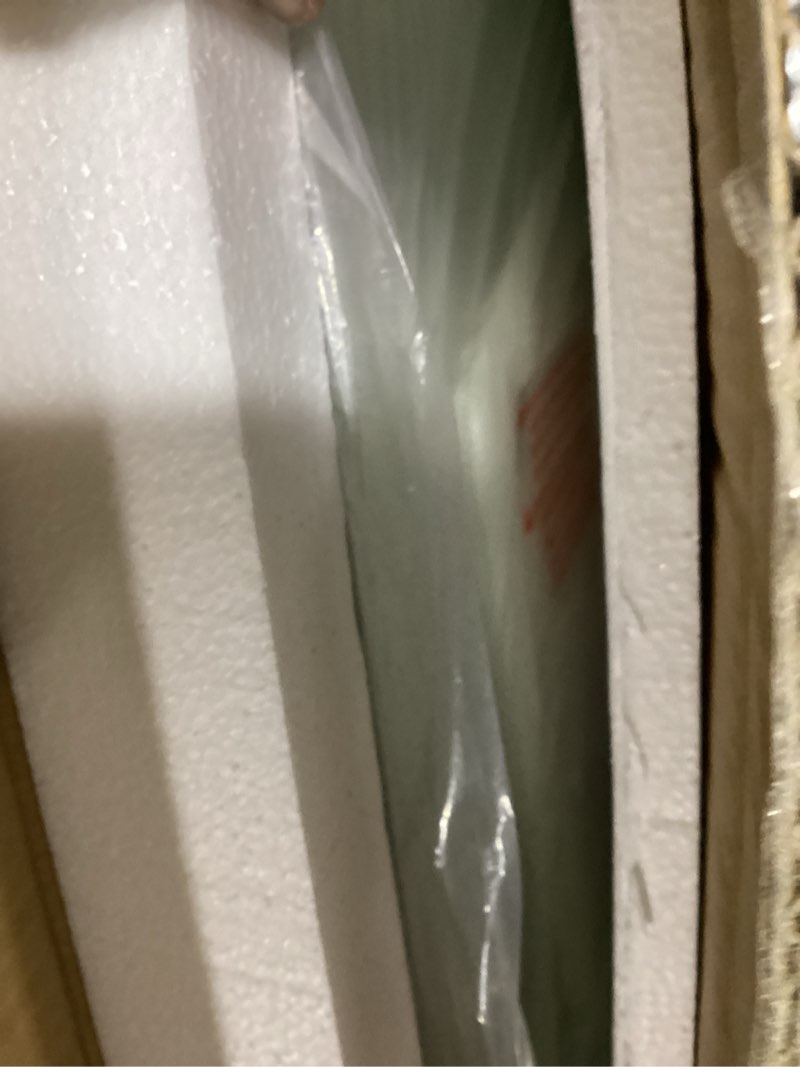 Condition photo showing Good Condition for ANDY STAR Chrome Bathroom Mirror, 20" x 30" Arch Mirror in Stainless Steel Metal Frame, Chrome Arched Bathroom Mirror for Wall, Arch Top Rounded Corner 1" Deep Set Design Wall Mount Hangs Vertical