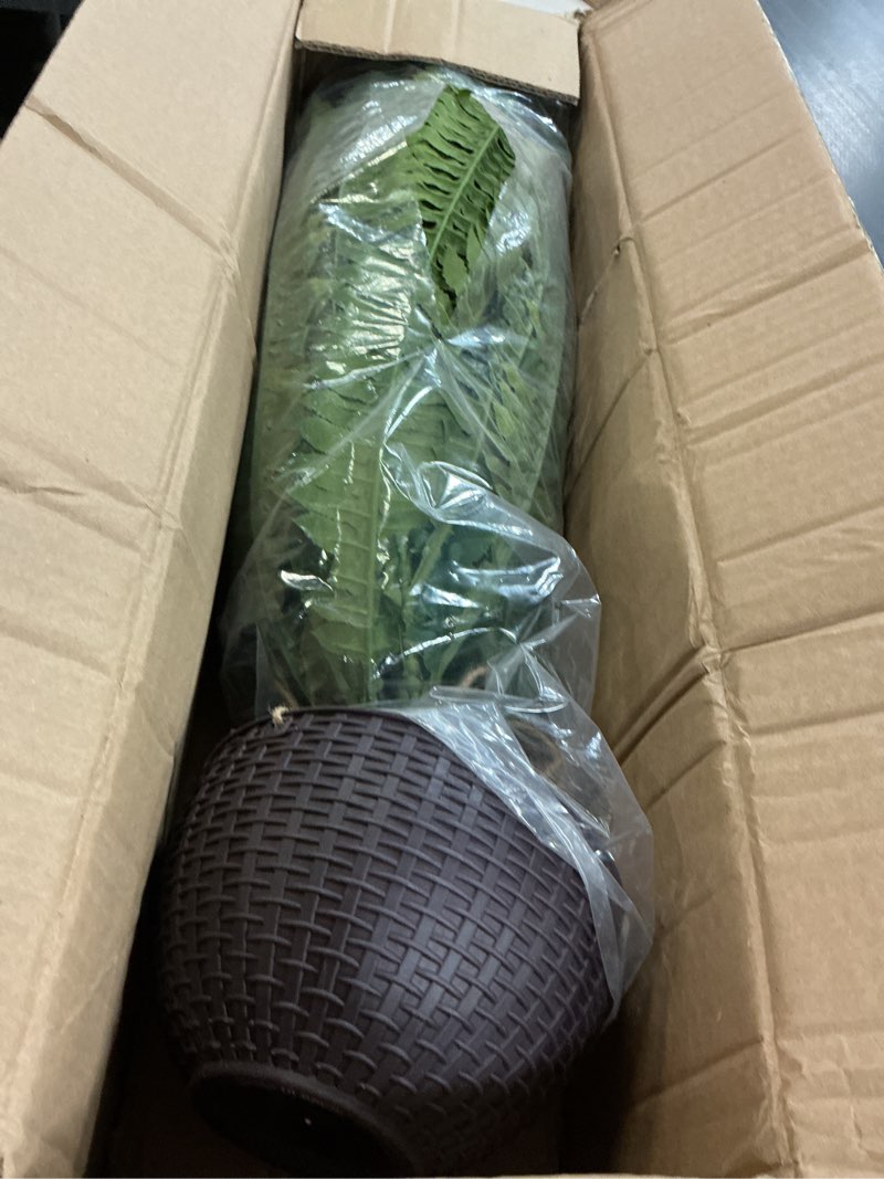 Condition photo showing New/Like New for VEVOR Artificial Ferns, Natural Spread Diameter 41 Inch, Large Hanging Fake Boston Ferns, Sunlight R