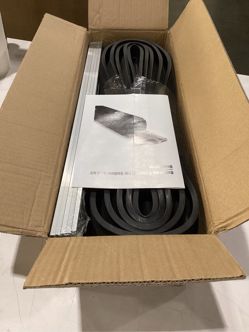 Condition photo showing New/Like New for Garage Door Seals Bottom Rubber – 16.5FT EPDM Weatherproof Seal with Pre-Drilled Aluminum Track Retainer Kit, Fits 8-20FT Doors, Rodent Proof, Noise Reducing (1.57" Width, Black) With Aluminum Track - 16.5 FT