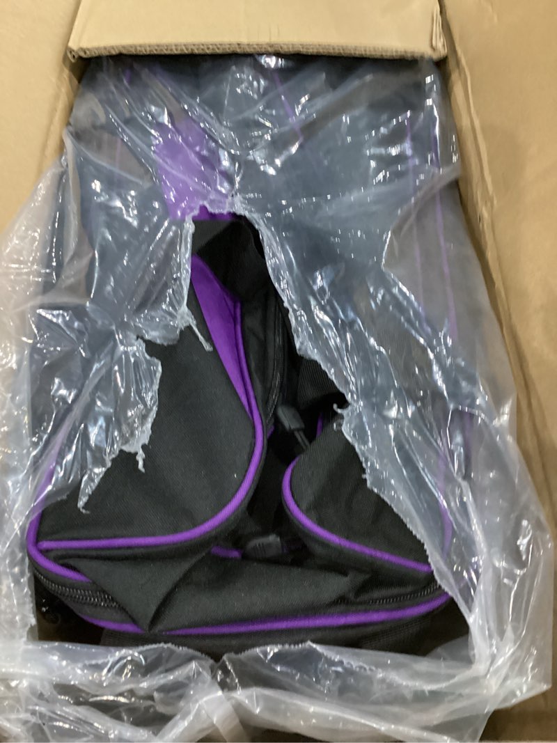Condition photo showing Good Condition for goloni 3 ball bowling bag with wheels, 2+1 double roller bowling bag with shoe compartment,tote bag for bowling accessories 3 ball-purple