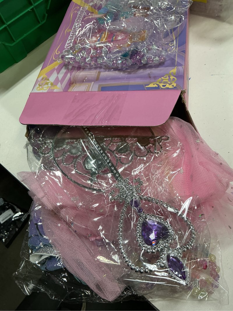Condition photo showing Good Condition for Princess Dress Up Toys Jewelry Boutique, Girls Dress Up Shoes Role Play Gifts, Pretend Play Clothes Accessories With Princess Mermaid Theme Costumes Birthday Party Favors For Little Girls Aged 3 4 5 6