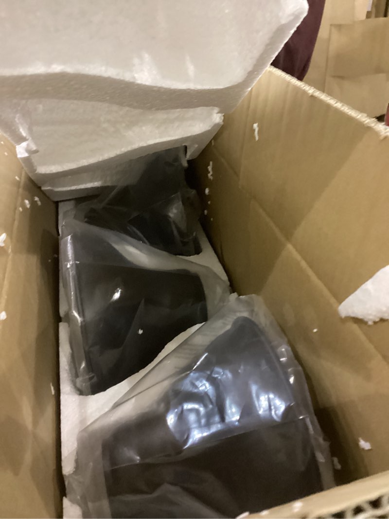 Condition photo showing Good Condition for 25" Farmhouse Bathroom Vanity Light Fixtures, 3-Light Bathroom Light Fixtures Over Mirror, Rustic Sconces Wall Lighting with Metal Lampshade for Bathroom,BD017-3-BK Black 3-Light