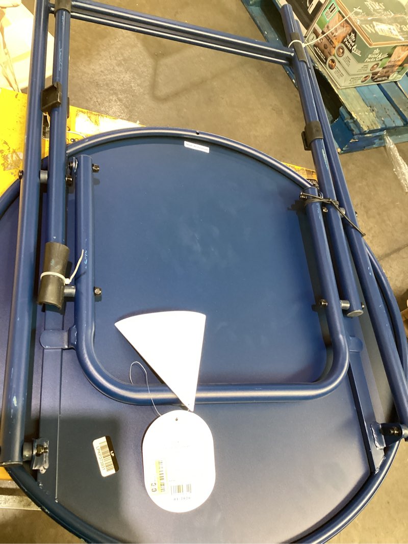Condition photo showing Good Condition for metal round open weave bistro patio end table navy blue - threshold™