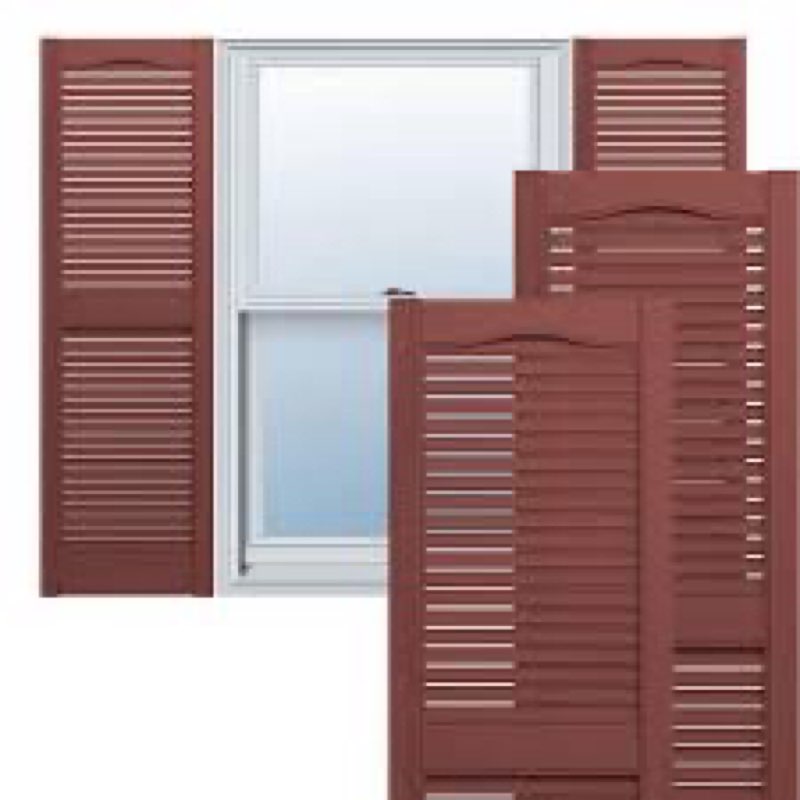  Louvered Shutters 14-1/2 x 60 louver 078 burgundy 