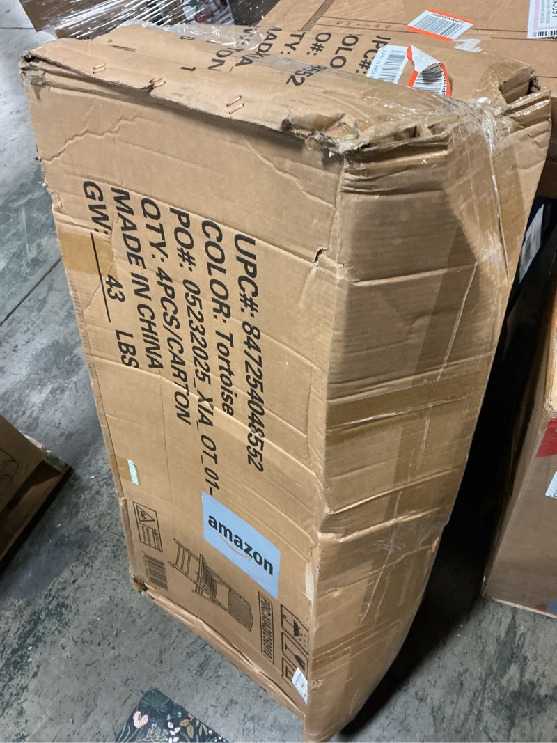 Condition photo showing Good Condition for Flash Furniture Folding Bohemian Bamboo Chairs with Curved Backs, Modern Bamboo Folding Dining Chairs, 300 lb. Static Weight Capacity, Set of 2