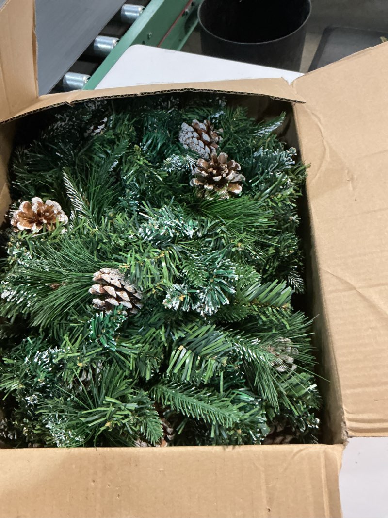 Condition photo showing Good Condition for 8 Pack 12" Christmas Wreath Decorations for Front Door Window Mini Xmas Pine Needle Wreath Farmhouse Decor Artificial Hanging Garlands for Chair Holiday Wall Indoor Outdoor Christmas Party