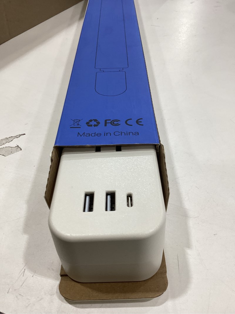 Condition photo showing Good Condition for electrical outlet extender stick - features usb-a, usb-c and 2 ac outlets, extends 22"-34", rotates 180° access hard-to-reach outlets, wall plug power socket expander nightstands, sofa, desks and more